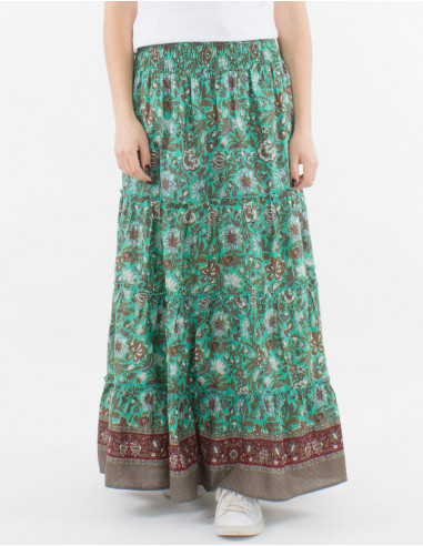 Jupe Longue Coton Imprime Bagdad