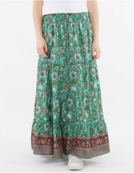 Jupe Longue Coton Imprime Bagdad