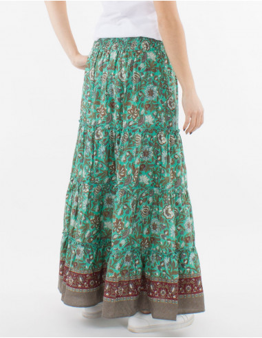 Jupe Longue Coton Imprime Bagdad