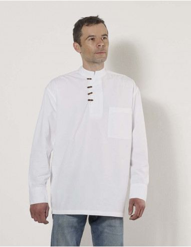 Cotton poplin gent blouse