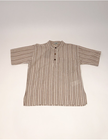 Chemise népalaise coton rayé
