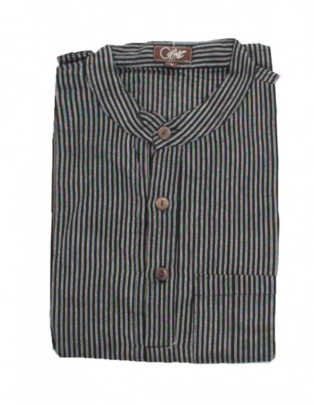 Cotton gent shirt with short sleeves