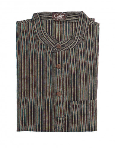 Chemise népalaise coton rayé