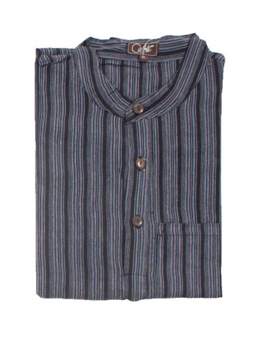 Cotton gent shirt with short sleeves