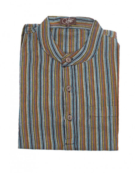 Cotton gent shirt with short sleeves