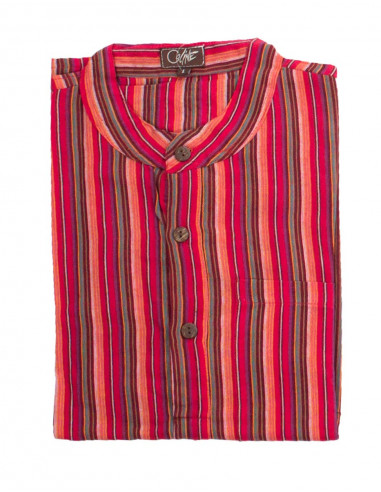 Cotton gent shirt with short sleeves