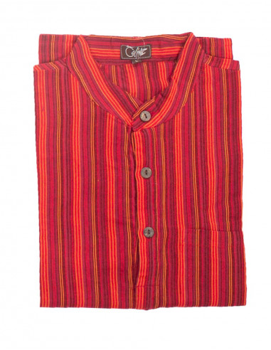 Chemise népalaise coton rayé