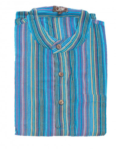Chemise népalaise coton rayé