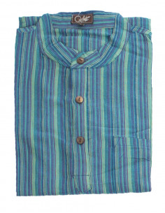 Cotton gent shirt with short sleeves 2
