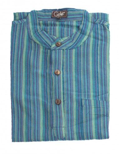 Cotton gent shirt with short sleeves