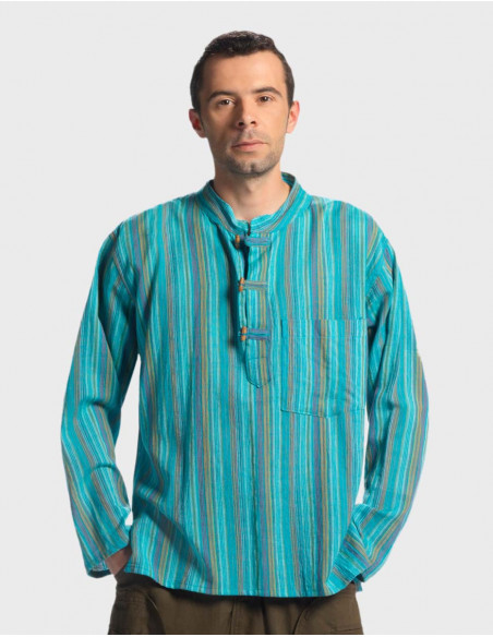 Chemise rayée mixte coton