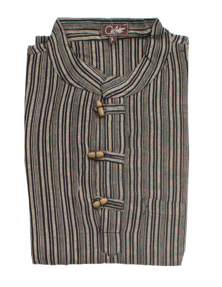 Cotton gent blouse with long sleeves