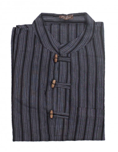 Cotton gent blouse with long sleeves