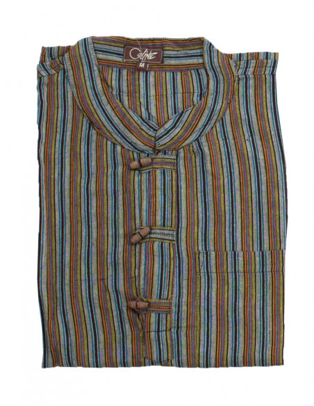 Chemise rayée mixte coton