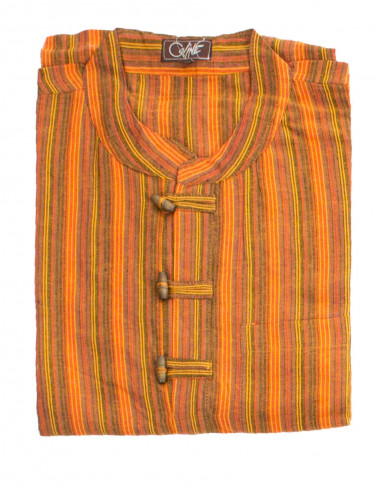 Cotton gent blouse with long sleeves