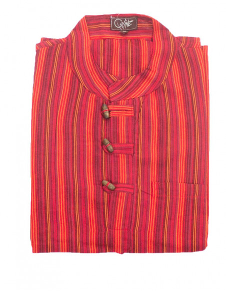 Cotton gent blouse with long sleeves