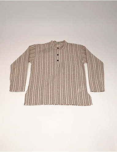 Cotton gent striped blouse with long sleeves