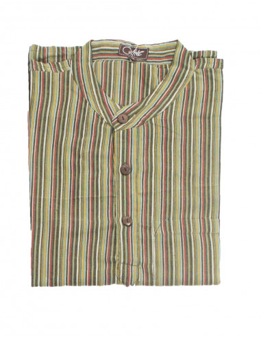 Cotton gent striped blouse with long sleeves