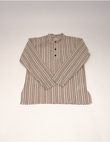 Cotton gent striped blouse with long sleeves