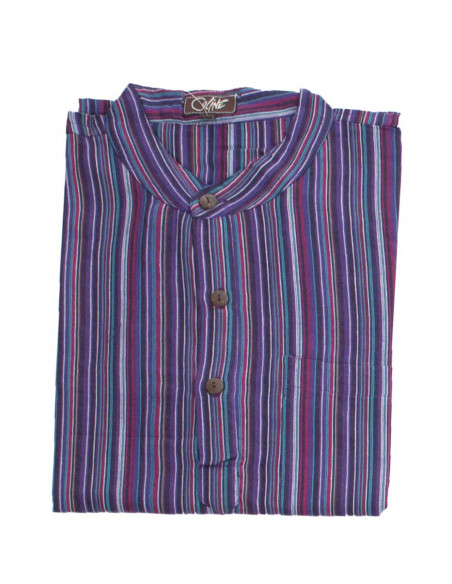 Cotton gent striped blouse with long sleeves