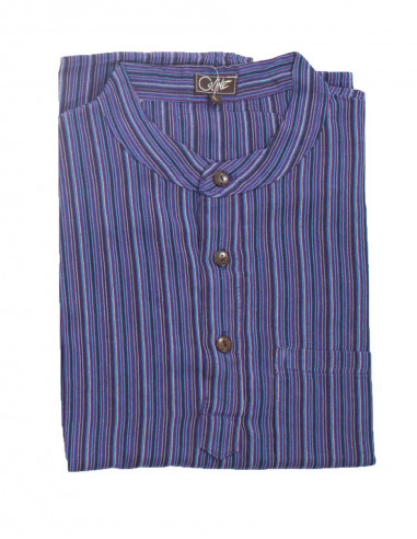 Cotton gent striped blouse with long sleeves