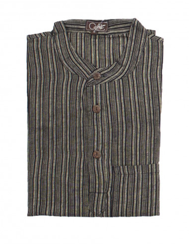 Chemise népalaise rayée coton