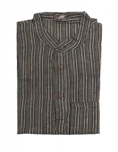 Cotton gent striped blouse with long sleeves