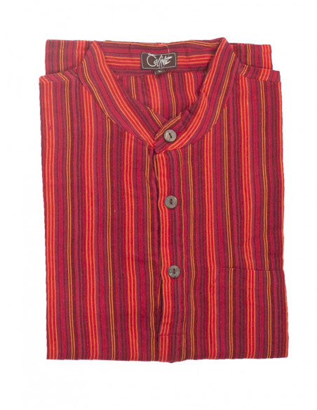 Cotton gent striped blouse with long sleeves