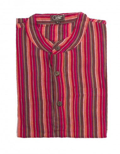 Cotton gent striped blouse with long sleeves