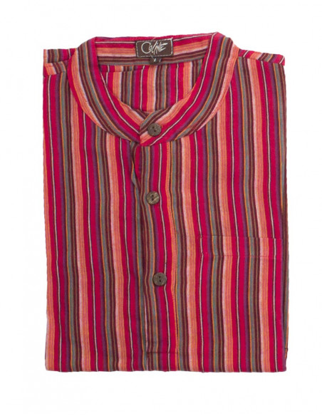 Cotton gent striped blouse with long sleeves