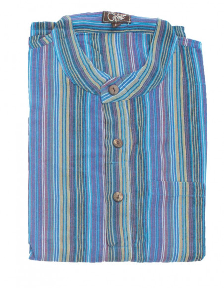 Cotton gent striped blouse with long sleeves