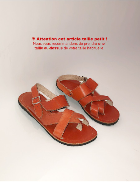 Sandales Dessus Cuir Homme Lanieres
