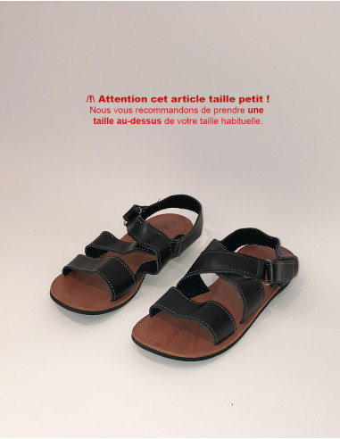 Sandales Dessus Cuir Homme Lanieres