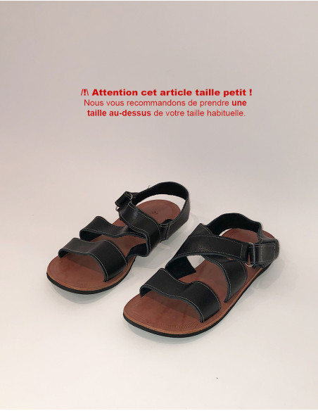 Sandales Dessus Cuir Homme Lanieres