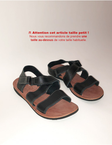 Sandales Dessus Cuir Homme Lanieres