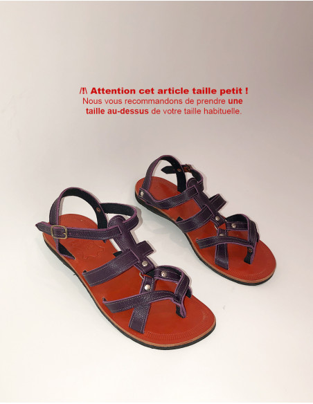 Sandales Dessus Cuir Femme Lanieres