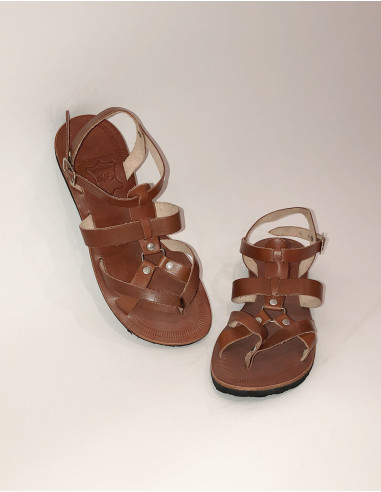 Sandales Dessus Cuir Femme Lanieres