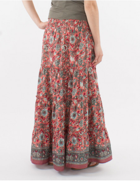 Jupe Longue Coton Imprime Bagdad