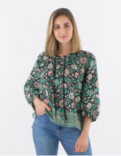 Chemisier Coton Manches 3/4 Imprime Bagd 2