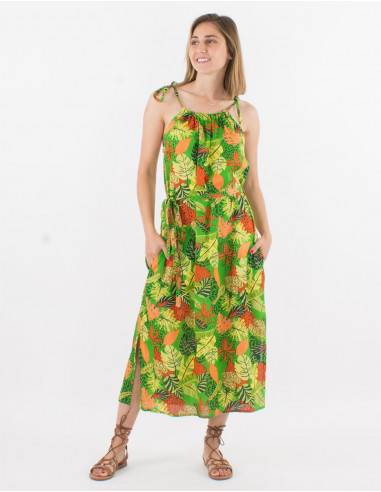 Robe Viscose Longue Bretelle Fine Reglab