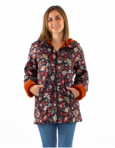 Manteau imprimé Dahila intérieur fausse fourrure 2