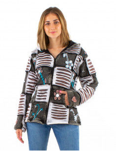 Knitted cotton patchwork...