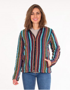 Veste Coton Zip Doublee Polaire Gueri A 2