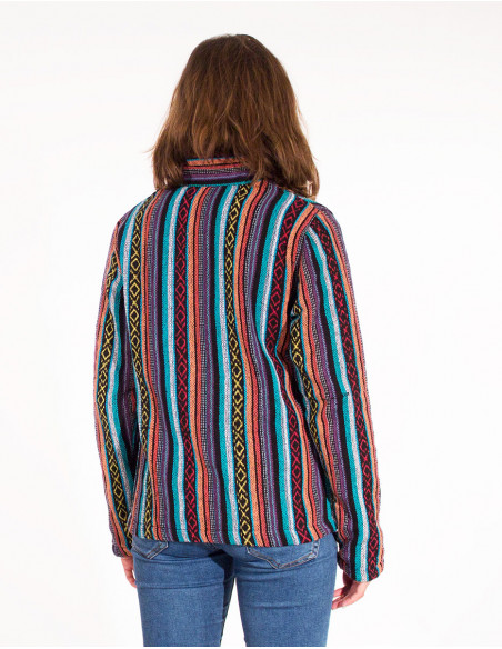 Veste Coton Zip Doublee Polaire Gueri A