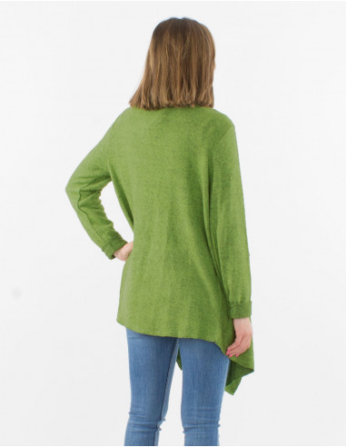 Knitted 74% rayon 21% polyester 5% elastane jacket