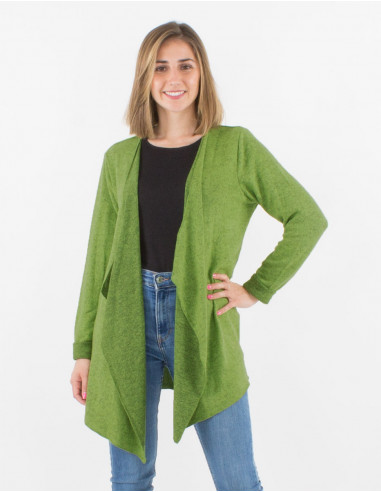 Knitted 74% rayon 21% polyester 5% elastane jacket