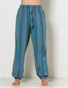 Pantalon coton rayé Mixte...