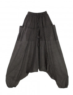 Sarouel Coton Raye Mixte Ceint Elastique 2