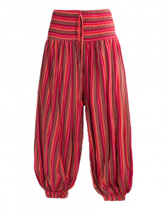 Pantalon sarouel ethnique rayé 2