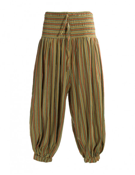 Lady cotton striped pant 95cm
